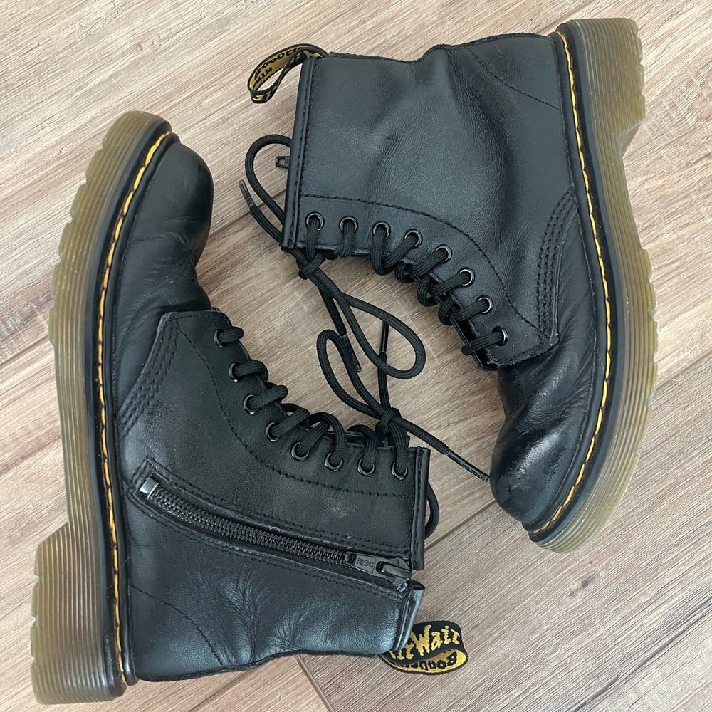 Dr. Martens 1460 Pascal J Side Zipper Boots  Size US 1 UK 13 EU 32 NJ004 Black